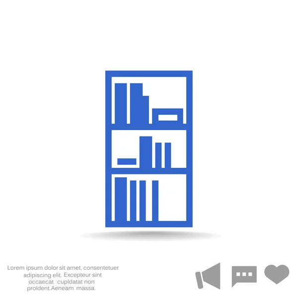 Bücherregal Web-Ikone — Stockvektor