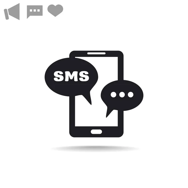 Smartphone with sms bubbles icon — Stock Vector