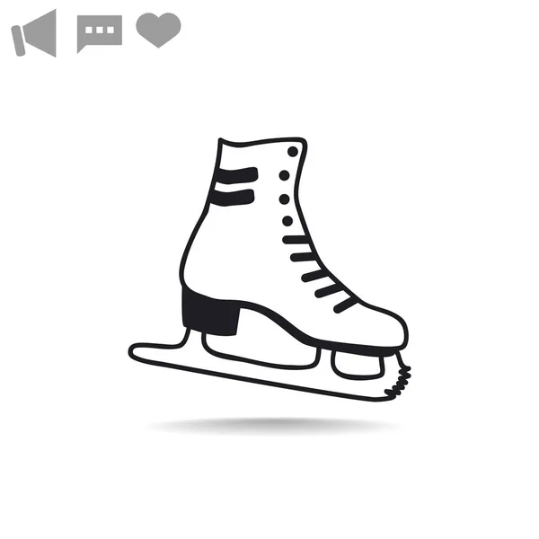 Schaatsen web Icon — Stockvector