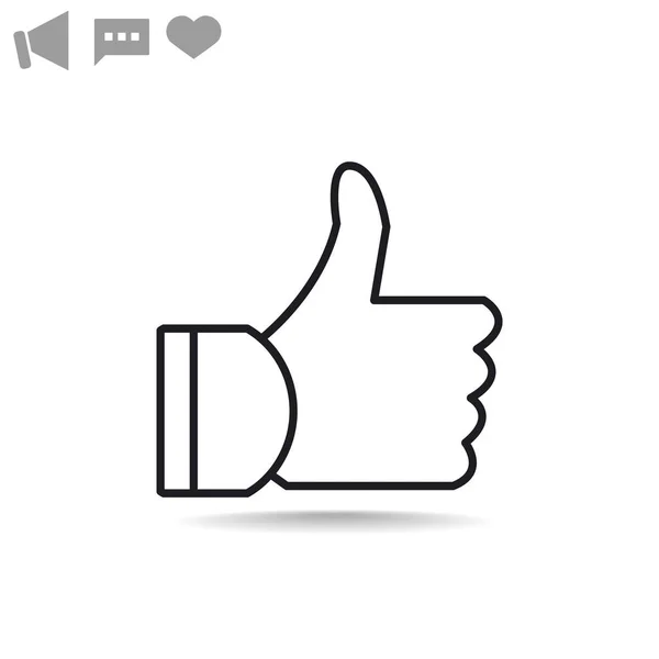 Thumb up web icon. — Stock Vector