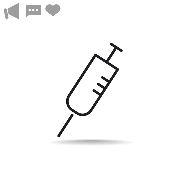 Syringe  web icon. — Stock Vector