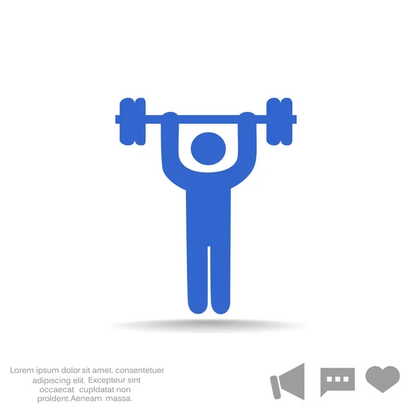 Icono web de strongman . — Vector de stock