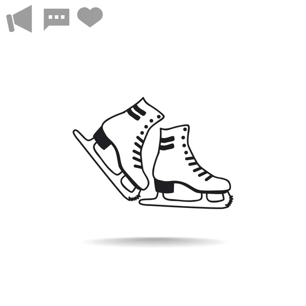 Schaatsen web Icon — Stockvector