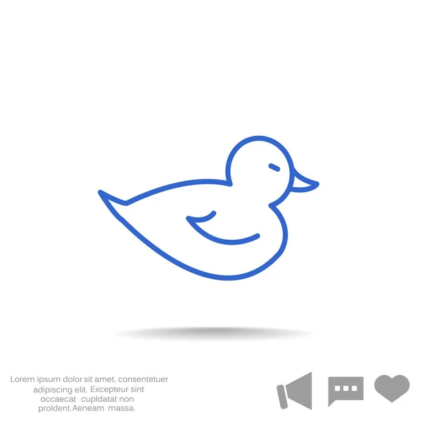 Simple toy duck icon — Stock Vector