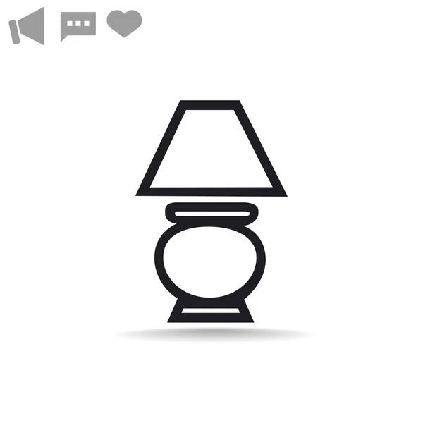 Lamp  web icon. — Stock Vector