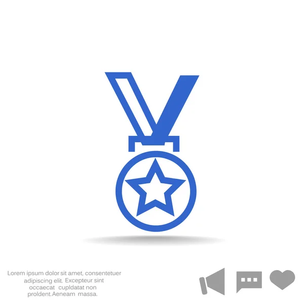 Medaille web pictogram. — Stockvector