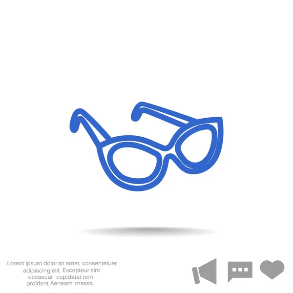 Lunettes icône simple — Image vectorielle