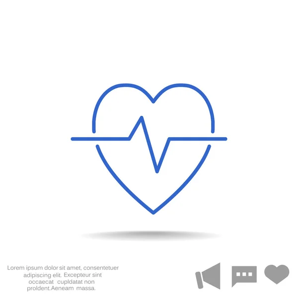 Ícone web batimento cardíaco —  Vetores de Stock