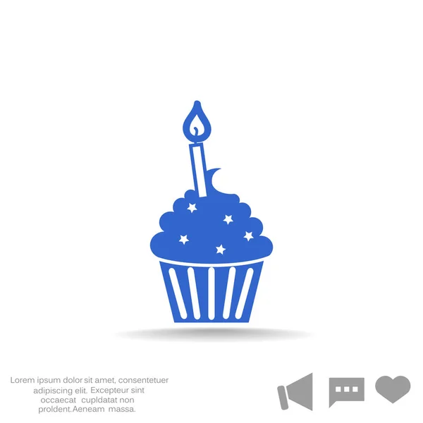 Cupcake ícone web . —  Vetores de Stock