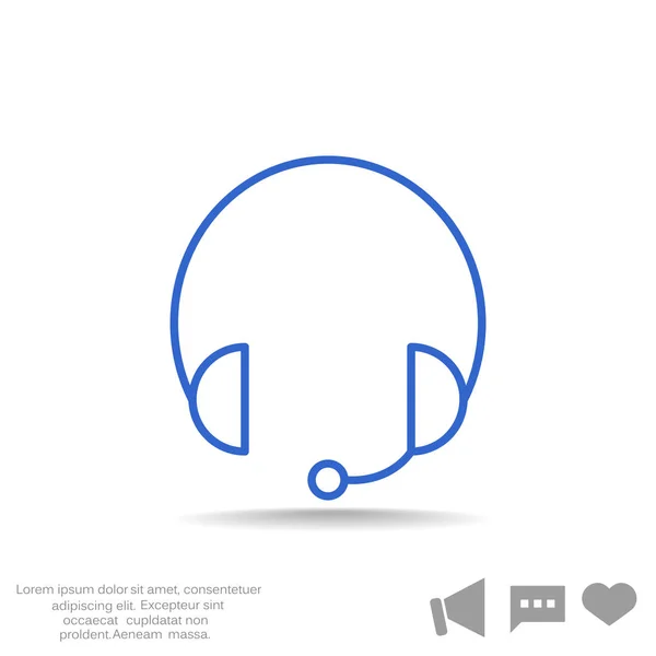 Kulaklıklar web simgesi — Stok Vektör