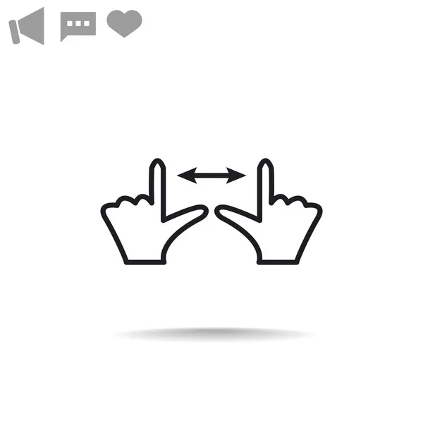 Operación táctil icono web simple — Archivo Imágenes Vectoriales