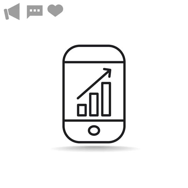 Eenvoudige smartphone pictogram — Stockvector