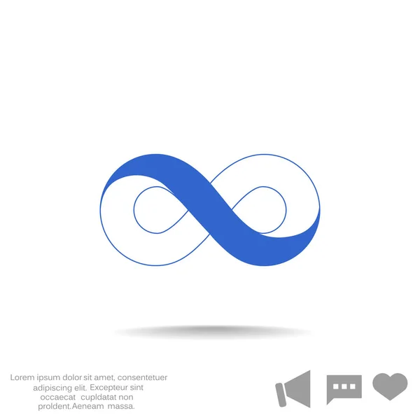 Oneindige web pictogram. — Stockvector