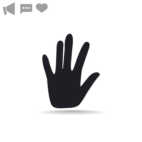 Hand stop web icon — Stock Vector