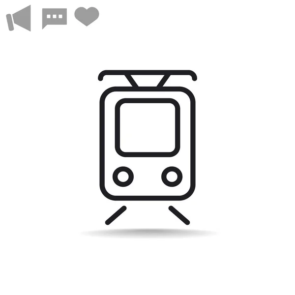 Einfaches Straßenbahnsymbol — Stockvektor