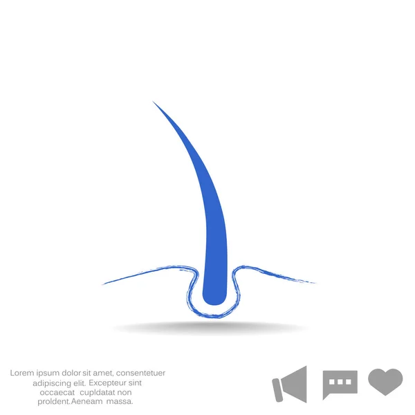 Haar web pictogram. — Stockvector