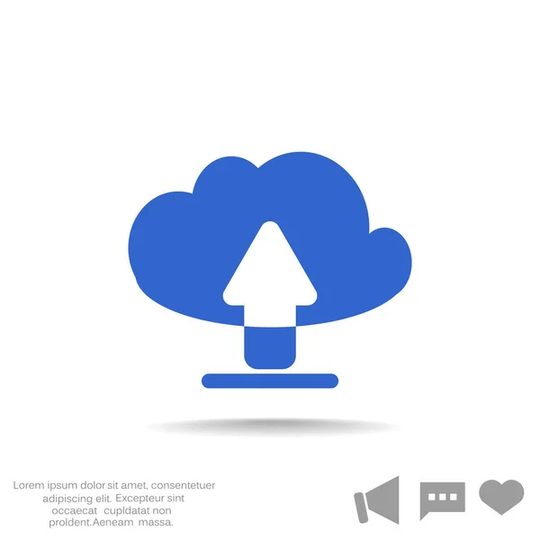 Symbole zum Herunterladen von Cloud-Dateien — Stockvektor