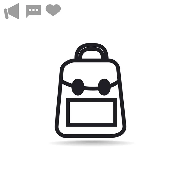 Backpack  web icon. — Stock Vector