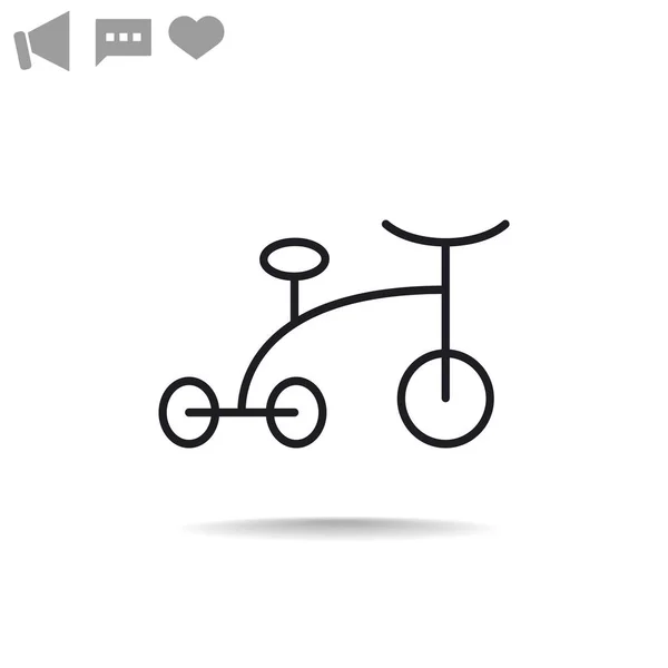 Bebé triciclo icono simple — Vector de stock