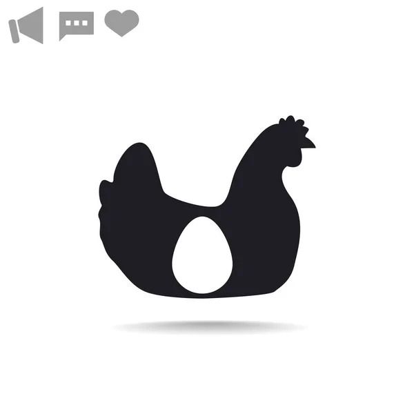 Hen-Web-Symbol. — Stockvektor