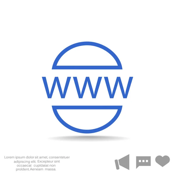 Www web pictogram — Stockvector