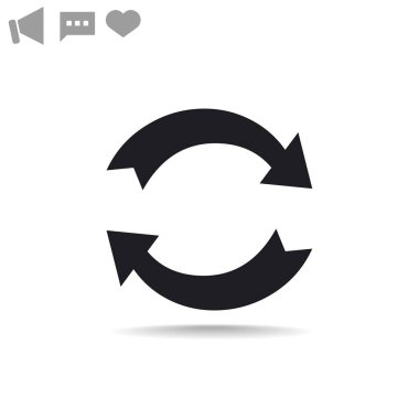 Döndürme oklarını web simgesi.  