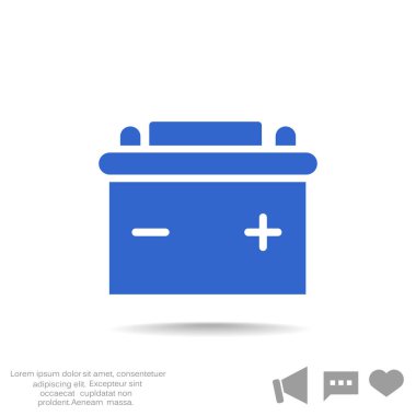 Basit araba pil web simgesi