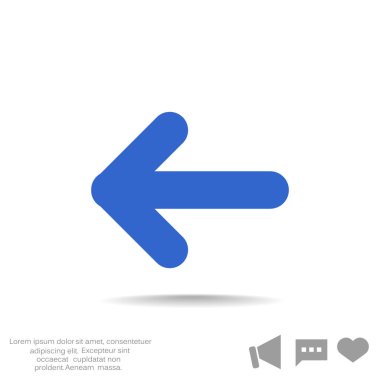 Ok işaret sol simgesi