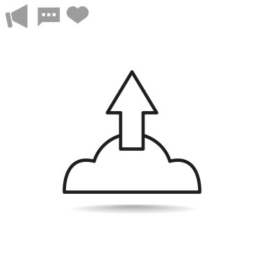 Bulut dosya download simgesi