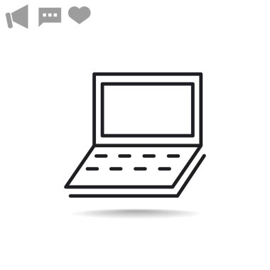 Basit dizüstü web simgesi