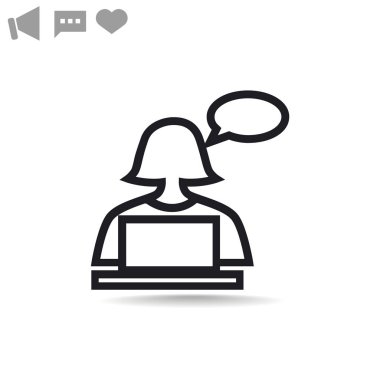 işkadını dizüstü web simgesi ile