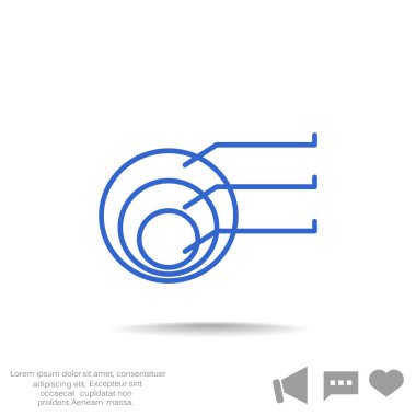 Yüzde kavramı yuvarlak web simgesi