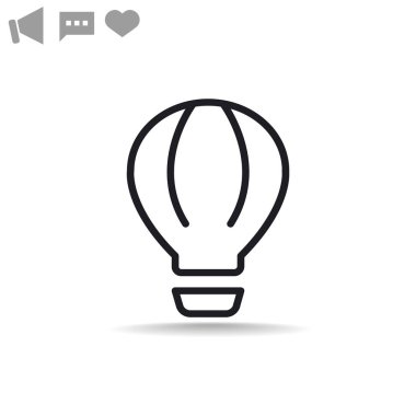 hava balonu basit simgesi