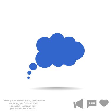 Bulut köpük basit web simgesi