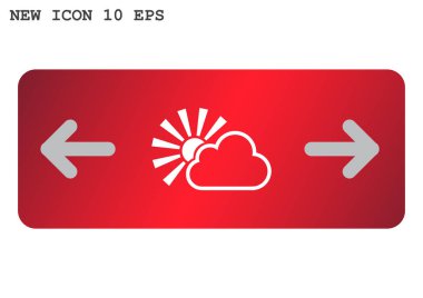 Güneş ve bulut web simgesi.