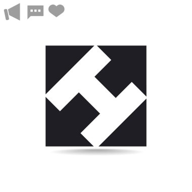 H işareti web simgesi. 