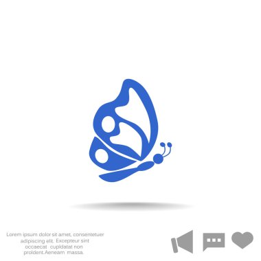 Basit kelebek web simgesi