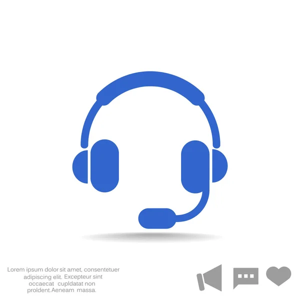 Auriculares icono web — Vector de stock