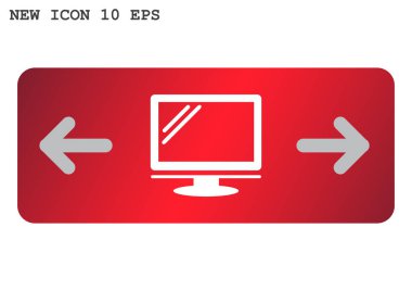 Boş monitör ekran web simgesi