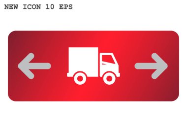 Sevkiyat teslimat kamyonu web simgesi