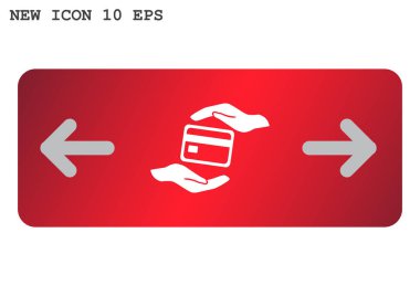 Plastik kart basit web simgesi