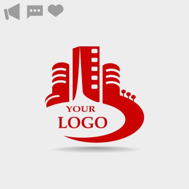 Şirketiniz için şehir binaları logosu