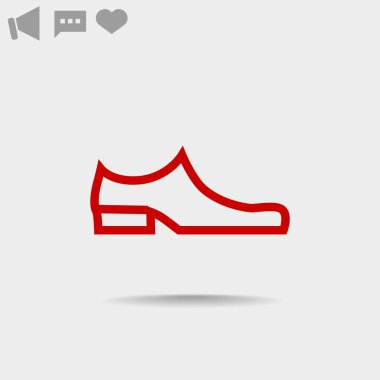 Ayakkabı düz simgesi