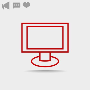 Boş monitör ekran web simgesi