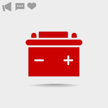 Basit araba pil web simgesi