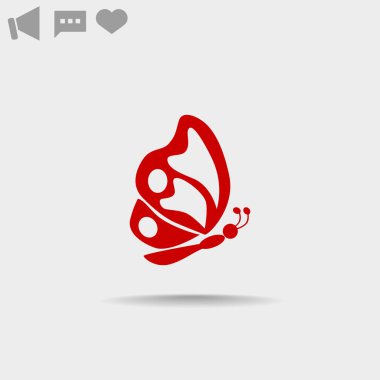 Basit kelebek web simgesi