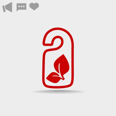 Eko etiket simge asılı