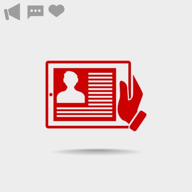 Kimlik bilgileri ile dijital tablet