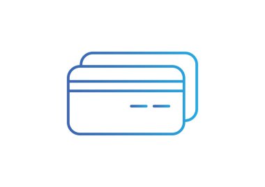 Plastik kart basit web simgesi