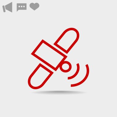 Uzay İstasyonu ince çizgi simgesi